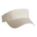 Lightweight Brushed Cotton Twill Visor (Stone Beige)